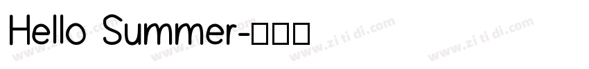 Hello Summer字体转换
